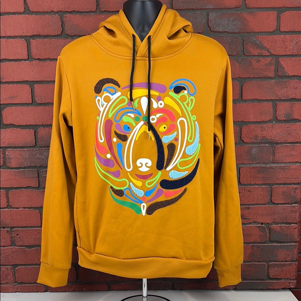 Black Pike Hoodie‎ Womens Medium Bear Pattern